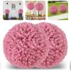 imageGoplus 175 Inch Topiary Balls Artificial Outdoor Set of 2 Faux Pink Eucalyptus Decorative Balls Fake Plant Sphere Round Artificial Plant Balls for Front Door Porch Backyard Home DcorPink