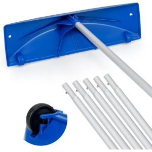 imageGoplus Snow Roof Rake ScratchProof Lightweight Snow Removal Tool w 3420 FT Extendable Aluminium Pole 24quot Wide Blade ampamp Builtin Wheels House Rooftop Rake for Leaves Debris ampamp Snow