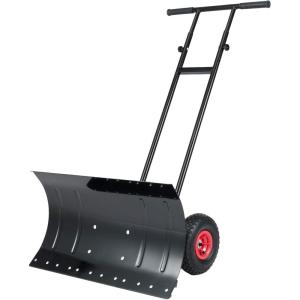 imageGoplus Snow Shovel for Driveway Ergonomic Snow Pusher w 29quotx16quot W x H 7Position Angled Blade Rubber Wheels ampamp Height Adjustable Dual Handle Back Saver Snow Removal Plow for Doorway SidewalkBlade LxH 29 x 16