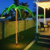 imageGoplus 5FT Lighted Palm Trees for Outside Patio Tropical Light Up LED Artificial Fake Trees with 198 LED Lights Christmas Palm Tree for Outdoor Indoor Holiday Backyard Poolside Garden Decor7FT