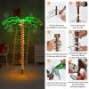 imageGoplus 5FT Lighted Palm Trees for Outside Patio Tropical Light Up LED Artificial Fake Trees with 198 LED Lights Christmas Palm Tree for Outdoor Indoor Holiday Backyard Poolside Garden Decor5ft