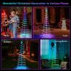 imageGoplus 6 FT Spiral Christmas Tree Outdoor Led Christmas Tree with 135 LED Lights 10 Lighting Modes Bluetooth APP Control Lighted Artificial Xmas Tree for Outside Indoor Yard Porch Decorations