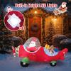 imageGoplus 72 Ft Animated Inflatable Santa on Plane Lighted Christmas Santa Claus ampamp Plane with Spinning Propeller Bright LED Lights Prelit Blow up Yard Decoration for Lawn Garden IndoorsCopter Captain
