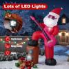 imageGoplus 72 Ft Animated Inflatable Santa on Plane Lighted Christmas Santa Claus ampamp Plane with Spinning Propeller Bright LED Lights Prelit Blow up Yard Decoration for Lawn Garden IndoorsRocking Santa