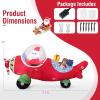 imageGoplus 72 Ft Animated Inflatable Santa on Plane Lighted Christmas Santa Claus ampamp Plane with Spinning Propeller Bright LED Lights Prelit Blow up Yard Decoration for Lawn Garden IndoorsCopter Captain