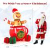 imageGoplus 72 Ft Animated Inflatable Santa on Plane Lighted Christmas Santa Claus ampamp Plane with Spinning Propeller Bright LED Lights Prelit Blow up Yard Decoration for Lawn Garden IndoorsGingerman