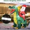 imageGoplus 72 Ft Animated Inflatable Santa on Plane Lighted Christmas Santa Claus ampamp Plane with Spinning Propeller Bright LED Lights Prelit Blow up Yard Decoration for Lawn Garden IndoorsSanta  Dragon