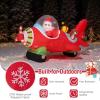 imageGoplus 72 Ft Animated Inflatable Santa on Plane Lighted Christmas Santa Claus ampamp Plane with Spinning Propeller Bright LED Lights Prelit Blow up Yard Decoration for Lawn Garden IndoorsCopter Captain