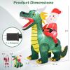 imageGoplus 72 Ft Animated Inflatable Santa on Plane Lighted Christmas Santa Claus ampamp Plane with Spinning Propeller Bright LED Lights Prelit Blow up Yard Decoration for Lawn Garden IndoorsSanta  Dragon