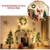 imageGoplus Prelit Christmas Tree 4Piece Set with LED Lights Christmas Garland Wreath and Set of 2 Artificial Entrance Trees for Porch Home Holiday Battery Operated