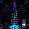 imageGoplus 6 FT Spiral Christmas Tree Outdoor Led Christmas Tree with 135 LED Lights 10 Lighting Modes Bluetooth APP Control Lighted Artificial Xmas Tree for Outside Indoor Yard Porch Decorations