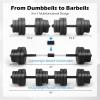 imageGoplus Adjustable Dumbbells 66 LBS Free Weights 3 in 1 Changeable Dumbbell and Barbell Set with Connectors for Men Women Home Gym Fitness Workout Strength Training