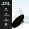 imageGoplus Balance Board Trainer for Adults Wooden Balancing Board with Cork Roller and Storage Rack to Exercise and Build Core Strength Wobble Board for Skateboard SnowboardBlack  Natural