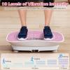imageGoplus Vibration Plate Exercise Machine Vibrating Platform for Lymphatic Drainage wRemote LED Display Home Workout Full Body Shake Board for Weight LossPinkWhite