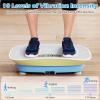 imageGoplus Vibration Plate Exercise Machine Vibrating Platform for Lymphatic Drainage wRemote LED Display Home Workout Full Body Shake Board for Weight LossGrayBlue