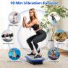 imageGoplus Vibration Plate Exercise Machine Vibrating Platform for Lymphatic Drainage wRemote LED Display Home Workout Full Body Shake Board for Weight LossBlackNavy