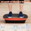 imageGoplus Vibration Plate Exercise Machine Vibrating Platform for Lymphatic Drainage wRemote LED Display Home Workout Full Body Shake Board for Weight LossBlackOrange