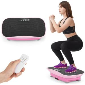 imageGoplus Vibration Plate Exercise Machine Vibrating Platform for Lymphatic Drainage wRemote LED Display Home Workout Full Body Shake Board for Weight LossBlackPink