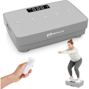 imageGoplus Vibration Plate Exercise Machine Vibrating Platform for Lymphatic Drainage wRemote LED Display Home Workout Full Body Shake Board for Weight LossGray