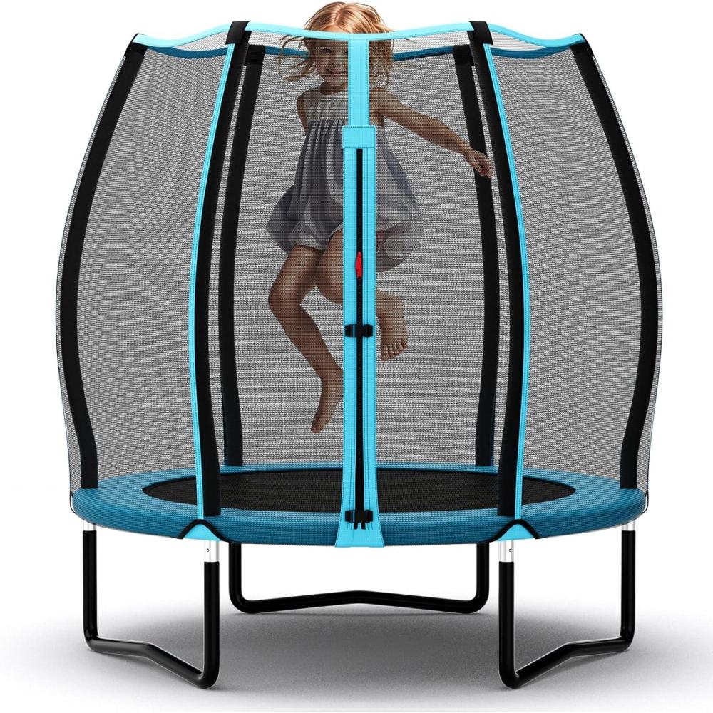 imageGoplus 55quot Trampoline for Kids ASTM Approved Mini Toddler Trampoline wEnclosure Safety Net NoGap Safe Design 45 FT Indoor Outdoor Small Recreational Rebounder for Boys Girls