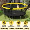 imageGoplus 15FT 16FT Outdoor Trampoline ASTM Approved Recreational Toddler Trampoline with NonSlip Ladder Enclosure Safety Net Gift for Kids Adults Family Backyard Fun Max Load 500LBS16FT