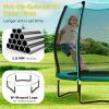 imageGoplus 55quot Trampoline for Kids ASTM Approved Mini Toddler Trampoline wEnclosure Safety Net NoGap Safe Design 45 FT Indoor Outdoor Small Recreational Rebounder for Boys Girls