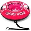 imageGoplus Inflatable Snow Tube 42quot HeavyDuty Snow Sledding Tube with Detachable Tow Strap Thickened Bottom 3in1 Valve Handles Winter Outdoor Fun Toy for Kids ampamp Adults Christmas BirthdayPink