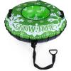 imageGoplus Inflatable Snow Tube 42quot HeavyDuty Snow Sledding Tube with Detachable Tow Strap Thickened Bottom 3in1 Valve Handles Winter Outdoor Fun Toy for Kids ampamp Adults Christmas BirthdayGreen