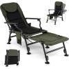 imageGoplus Oversized Foldable Fishing Chair for Adults Heavy Duty AllTerrain Camping Chair with Detachable Footrest Padded HighBack Armrest Adjustable Feet Portable Recliner for Outdoor Patio Beach1