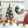 imageGoplus 3ft PreLit Mini Tabletop Christmas Tree Artificial Small Battery Operated Xmas Tree with 30 Warm White LED Lights Timer 98 Flocked PVC ampamp Pine Needles for Home Office Decoration