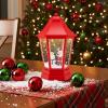 imageGoplus 53 Ft Christmas Snowy Street Lamp 2in1 Musical Lamp Post ampamp Snow Globe Lantern w 8 Tunes Blowing Snow 60 Warm White LED Lights for Entryway Fireplace Porch Snowing Santa wSnow Man