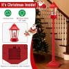 imageGoplus 53 Ft Christmas Snowy Street Lamp 2in1 Musical Lamp Post ampamp Snow Globe Lantern w 8 Tunes Blowing Snow 60 Warm White LED Lights for Entryway Fireplace Porch Snowing Santa wSnow Man