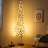 imageGoplus 567 FT LED Alpine Tree w 1000 Warm White LED Lights Prelit Artificial Cedar with Weighted Base Prelit Indoor TreeDecoration for Christmas Wedding Party XLTwig Tree