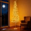 imageGoplus 567 FT LED Alpine Tree w 1000 Warm White LED Lights Prelit Artificial Cedar with Weighted Base Prelit Indoor TreeDecoration for Christmas Wedding Party XLBirch Tree