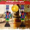 imageGoplus 6 FT Lighted Nutcracker with Sword LifeSize ChristmasSoldier w 110 LED Lights 3D PreLit Nutcracker Ornament for Indoor ampamp Outdoor Displays