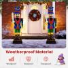 imageGoplus 6 FT Lighted Nutcracker with Sword LifeSize ChristmasSoldier w 110 LED Lights 3D PreLit Nutcracker Ornament for Indoor ampamp Outdoor Displays