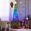 imageGoplus 6 FT Pop Up Christmas Tree PreLit Collapsible Xmas Tree with 282 RGB LED Lights 12 Light Modes Bluetooth APP Control Artificial Lighted Pull Up Christmas Tree for Indoor Outdoor Decor