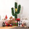 imageGoplus 6 FT PreLit Artificial Cactus Christmas Tree with LED Lights and Ball Ornaments Perfect Holiday Decoration Indoor Xmas Tree6 feet