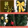 imageGoplus 6 FT PreLit Artificial Cactus Christmas Tree with LED Lights and Ball Ornaments Perfect Holiday Decoration Indoor Xmas Tree6 feet