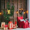 imageGoplus 6 FT PreLit Artificial Cactus Christmas Tree with LED Lights and Ball Ornaments Perfect Holiday Decoration Indoor Xmas Tree6 feet