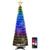 imageGoplus 6 FT Pop Up Christmas Tree PreLit Collapsible Xmas Tree with 282 RGB LED Lights 12 Light Modes Bluetooth APP Control Artificial Lighted Pull Up Christmas Tree for Indoor Outdoor Decor