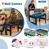 imageGoplus 14in1 Multi Game Table Combo Game Table wFoosball Air Hockey Pool Table Tennis Basketball Chess Checkers Bowling Shuffleboard Adults Gifts for Home Arcade Game RoomWhite