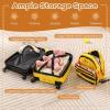 imageGoplus 2 PC Kids Luggage Set Carryon 18quot Rolling Suitcase wCute Bee Backpack Child Safety Harness Name Card Airline Approved Toddler Travel Journey for Boys Girls Children