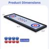 imageGoplus Shuffleboard and Curling 2 in 1 Board Game Portable 2 Sided Tabletop Shuffle Board Game with 8 Rolling Pucks Wooden Shuffleboard and Curling Combo Game Set for Adults