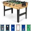 imageGoplus 10in1 Combination Multi Game Table Set Adult Size Combo Game Table WFoosball Table Tennis Pool Air Hockey Table Bowling Chess Checkers Backgammon for Game NightBlack  Brown