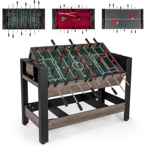 imageGoplus 3in1 Swivel Game Table 49 Combo Game Table with Foosball Pool Billiards ampamp Table Tennis for Adults Indoor Arcade Table with Legs for Family Game Room Party