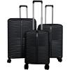 image:imageGoplus 3 Piece Luggage Set 202428 Inch Lightweight Hardshell Suitcases with 360 Spinner Wheels Telescope Handles ScratchResistant Shell for Business Family Travel Cross Stripe NavyBlack