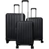 image:imageGoplus 3 Piece Luggage Set 202428 Inch Lightweight Hardshell Suitcases with 360 Spinner Wheels Telescope Handles ScratchResistant Shell for Business Family Travel Cross Stripe NavyBlack