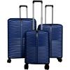 image:imageGoplus 3 Piece Luggage Set 202428 Inch Lightweight Hardshell Suitcases with 360 Spinner Wheels Telescope Handles ScratchResistant Shell for Business Family Travel Cross Stripe NavyNavy
