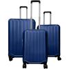 image:imageGoplus 3 Piece Luggage Set 202428 Inch Lightweight Hardshell Suitcases with 360 Spinner Wheels Telescope Handles ScratchResistant Shell for Business Family Travel Cross Stripe NavyNavy